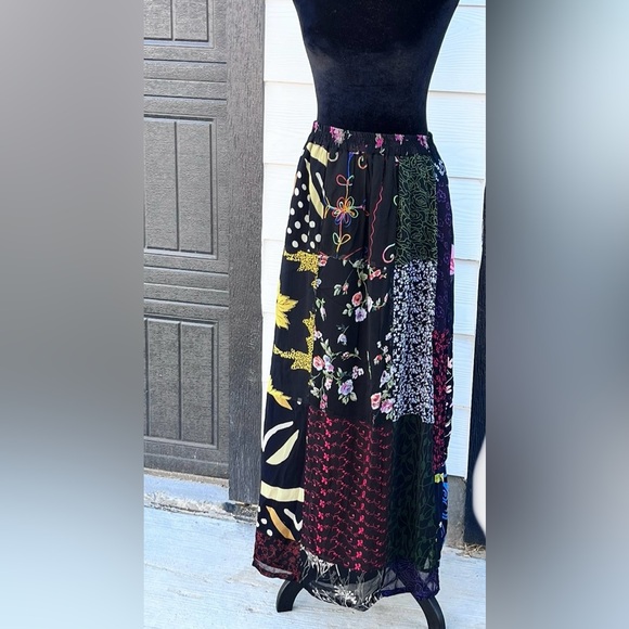 Vintage Y2K Sacred Threads Patchwork Bohemian Hippie Maxi Skirt S/M - Picture 5 of 17